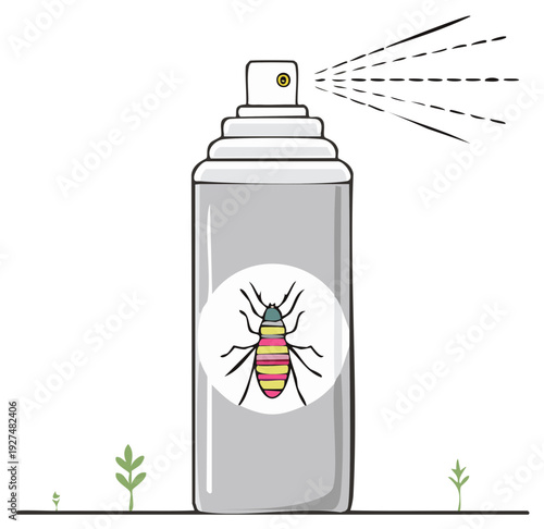 Spraying pesticide on plants, pesticide application, controlling pests and weeds, insecticide, pest control, plants