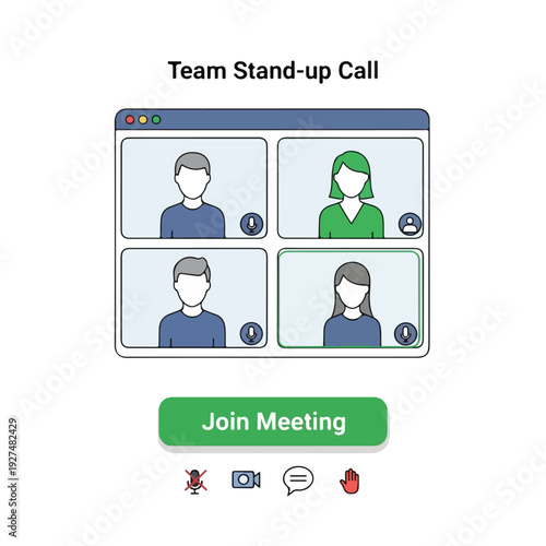 Remote team meeting on computer screen online collaboration