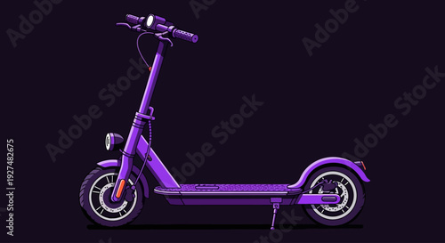 Sleek Purple Electric Scooter for Modern Urban Mobility