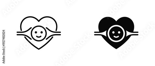 Positive Mindset icon set with style outline and solid. vector simple elements for design and presentation.