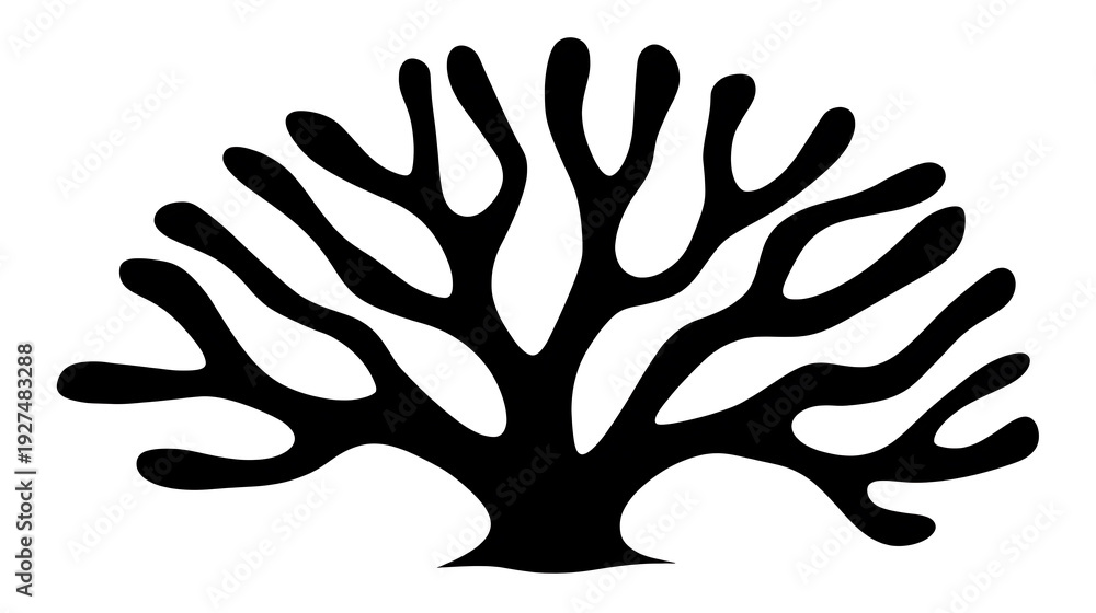 Obraz premium Abstract tree illustration, a symbol of growth and nature, perfect for diverse design needs.