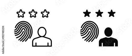 Identity Verification icon set with style outline and solid. vector simple elements for design and presentation.