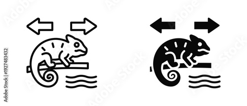 Adaptive Mind icon set with style outline and solid. vector simple elements for design and presentation.