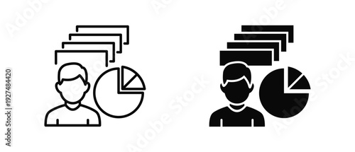 Customer Segmentation icon set with style outline and solid. vector simple elements for design and presentation.