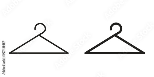 Wardrobe icon suitable design silhouette and line art style on white background