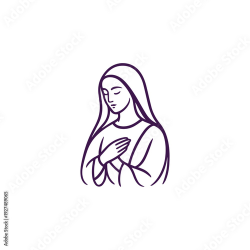 Graceful Virgin Mary Logo