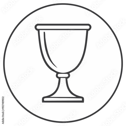 Elegant chalice graphic within a circle perfect for icons and logos