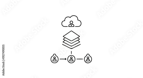 Cloud Computing Network with Users and Data Layers.