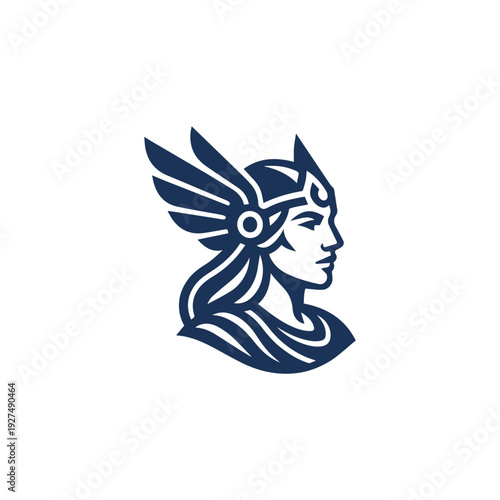 Modern Valkyrie Goddess Logo