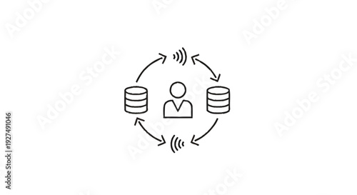 Centralized user data management system with wireless connectivity.
