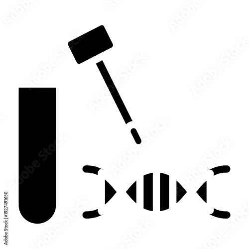DNA Swab Vector Glyph Icon Design