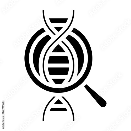 Genetic Analysis Vector Glyph Icon Design