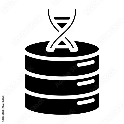 Genetic Database Vector Glyph Icon Design