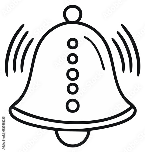 Outline of a ringing bell symbol