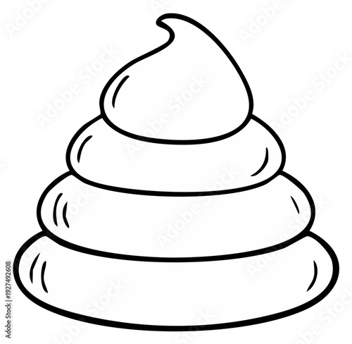 Stylized Pile of Poo Drawing