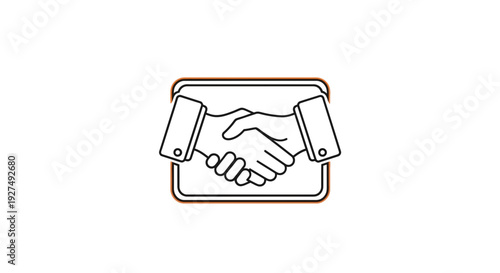 Handshake Icon Symbolizing Business Partnership Agreement.