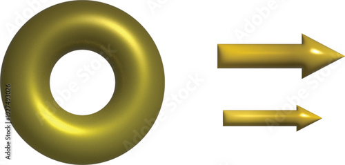 Golden torus with arrows