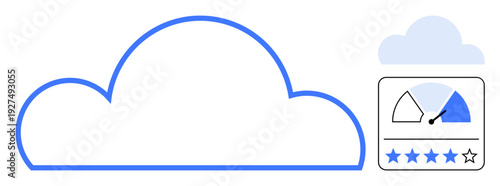 Cloud computing concept. Cloud computing for performance optimization in technology industries. Cloud computing for enhanced user experiences. Use in data storage, security, business, apps, analytics