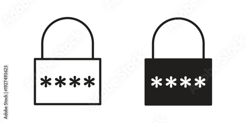 Password icon suitable vector symbol for graphic design, logo, web site, social media