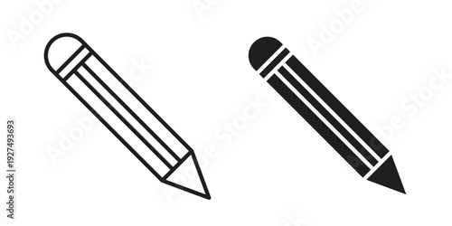 Pencil icon suitable vector symbol for graphic design, logo, web site, social media