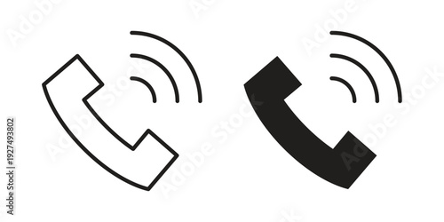 Phone call icon suitable vector symbol for graphic design, logo, web site, social media