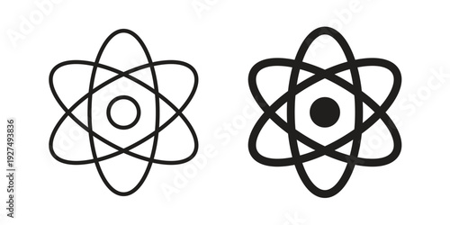 Physics icon suitable vector symbol for graphic design, logo, web site, social media