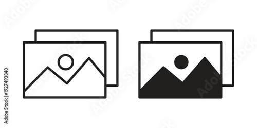 Picture icon suitable vector symbol for graphic design, logo, web site, social media