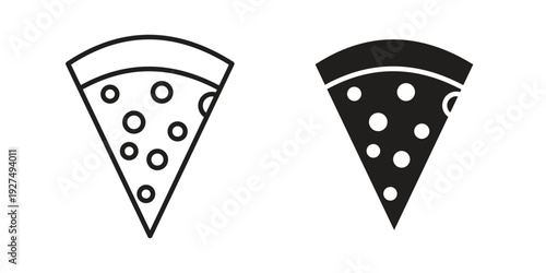Pizza slice icon suitable vector symbol for graphic design, logo, web site, social media