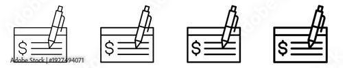 Paycheck  Icon Set Different Style Collection