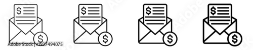 Payslip  Icon Set Different Style Collection