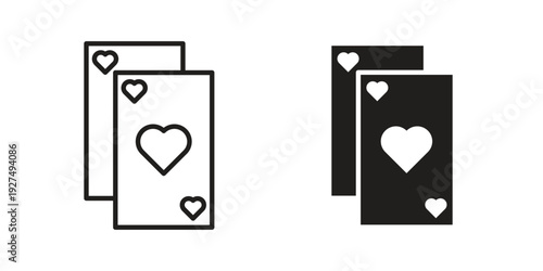 Playing cards icon suitable vector symbol for graphic design, logo, web site, social media