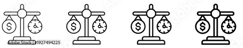 Pay Scale  Icon Set Different Style Collection