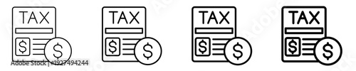 Withholding Tax  Icon Set Different Style Collection