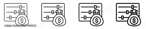 Salary Adjustment  Icon Set Different Style Collection