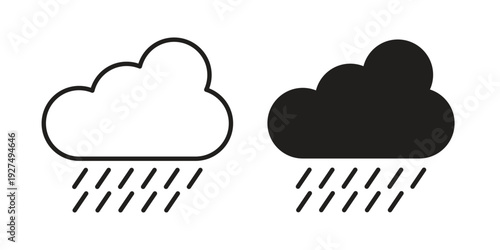 Rain icon suitable vector symbol for graphic design, logo, web site, social media