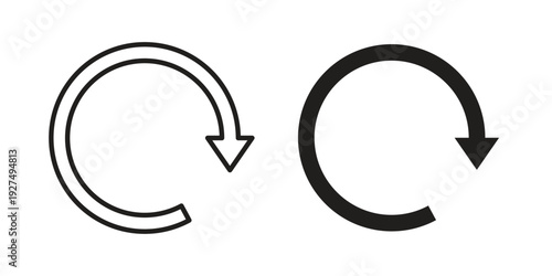 Reset icon suitable vector symbol for graphic design, logo, web site, social media