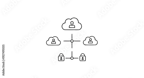 Cloud Computing Network Security and Data Protection Concept.