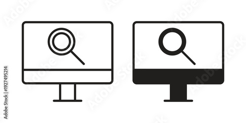 Search online icon suitable vector symbol for graphic design, logo, web site, social media