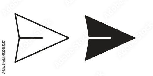 Send icon suitable vector symbol for graphic design, logo, web site, social media