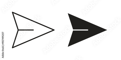 Send icon suitable vector symbol for graphic design, logo, web site, social media