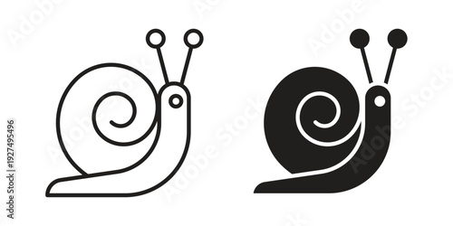 Snail icon suitable vector symbol for graphic design, logo, web site, social media