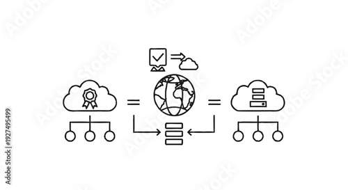 Cloud Computing Data Transfer and Security Concept.
