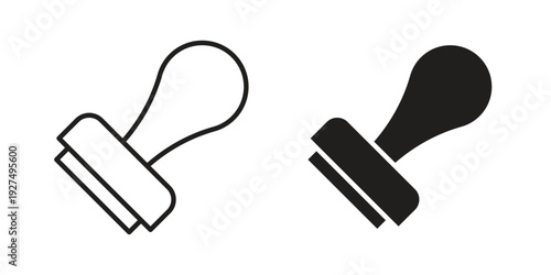 Stamp icon suitable vector symbol for graphic design, logo, web site, social media