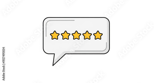 Four Gold Stars in Speech Bubble.