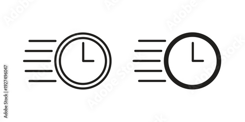 Time fast icon suitable vector symbol for graphic design, logo, web site, social media