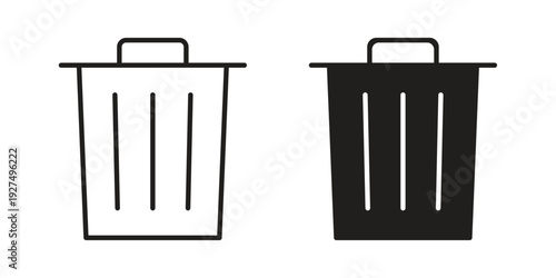 Trash Bin icon suitable vector symbol for graphic design, logo, web site, social media