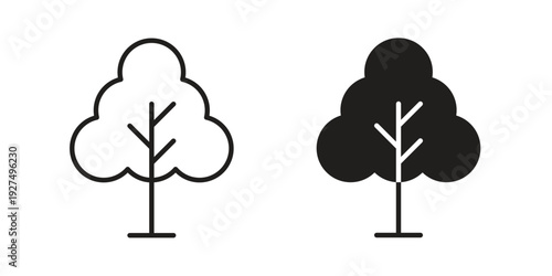 Tree icon suitable vector symbol for graphic design, logo, web site, social media
