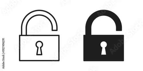 Unblocked icon suitable vector symbol for graphic design, logo, web site, social media