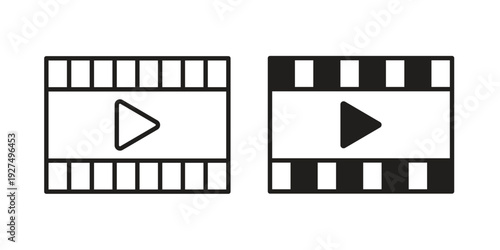 Video icon suitable vector symbol for graphic design, logo, web site, social media