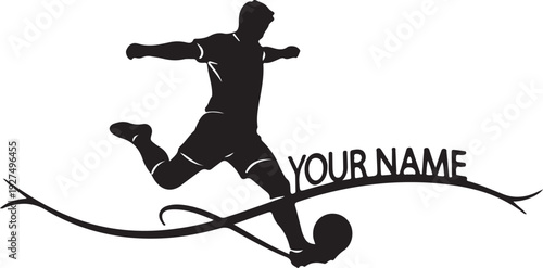 Dynamic sports name wall art design perfect for kids’ rooms, teen bedrooms, game rooms, and personalized sports decor.